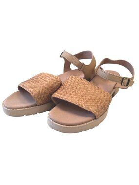 Munro Conner Sandal Size 10.5 WIde Women's  Natural Woven Leather NWOB